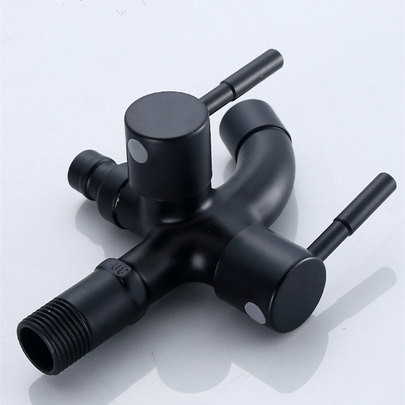 Double Bib Tap In Matt Black Stainless Steel