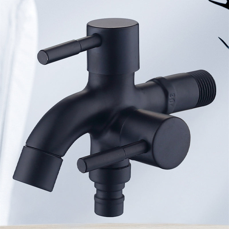 Double Bib Tap In Matt Black Stainless Steel