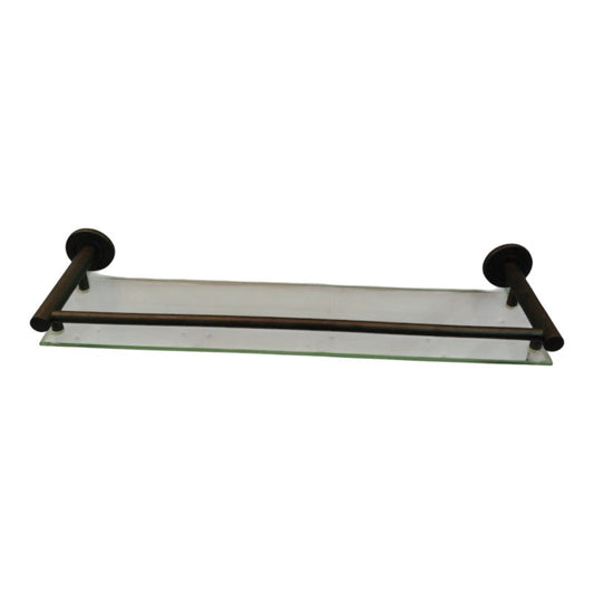 Wesda Bathroom Glass Shelf 21" inch in Stainless Steel Matt Black