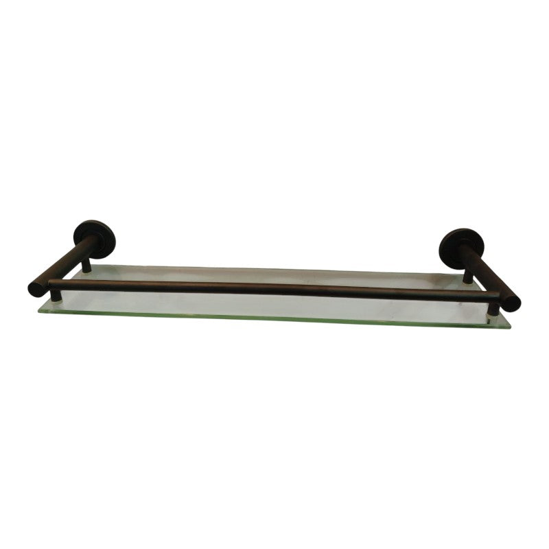 Wesda Bathroom Glass Shelf 21" inch in Stainless Steel Matt Black