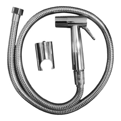 Elegant Muslim Shower Set 5"inches Head + 1.2 Meter Pipe in Shiny Chrome | High Water Pressure | Easy Installation | ABS Plastic Head + Stainless Steel Pipe
