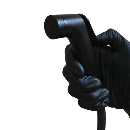 Heavy Duty Brass Muslim Shower Set in Matt Black | 5"inches Head + 1.2 Meter Pipe | High Water Pressure | Easy Installation