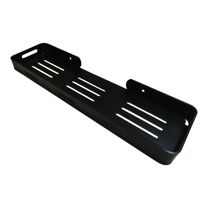 5pcs Aluminium Accessories Set Matt Black | Shelf + Soap Dish + Brush Holder + Towel Rod + Wall Hanger