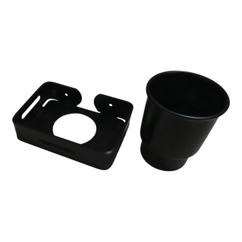 5pcs Aluminium Accessories Set Matt Black | Shelf + Soap Dish + Brush Holder + Towel Rod + Wall Hanger