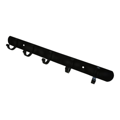 5pcs Aluminium Accessories Set Matt Black | Shelf + Soap Dish + Brush Holder + Towel Rod + Wall Hanger