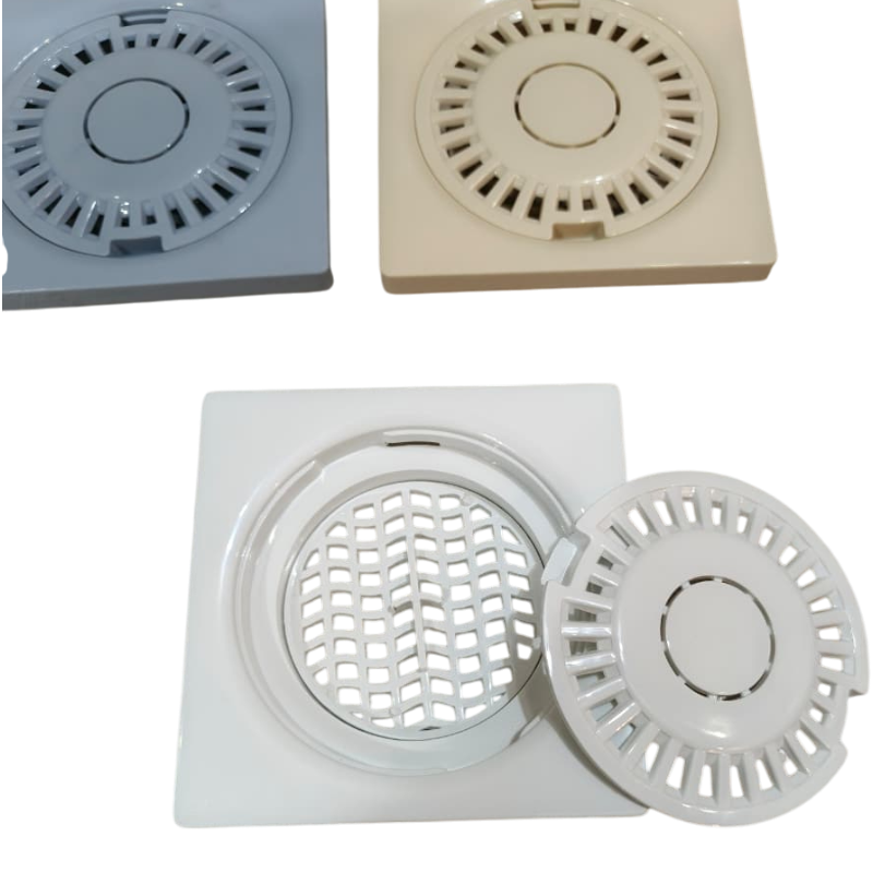Premium 6x6" Inch Floor Drain in ABS Plastic | Colours Black, White, Ivory, Grey &  More