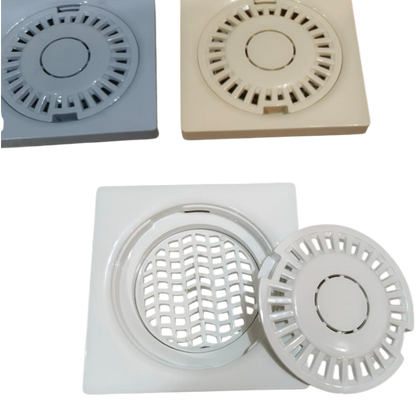 Premium 6x6" Inch Floor Drain in ABS Plastic | Colours Black, White, Ivory, Grey &  More
