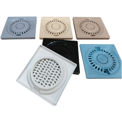 Premium 6x6" Inch Floor Drain in ABS Plastic | Colours Black, White, Ivory, Grey &  More