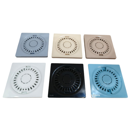 Premium 6x6" Inch Floor Drain in ABS Plastic | Colours Black, White, Ivory, Grey &  More