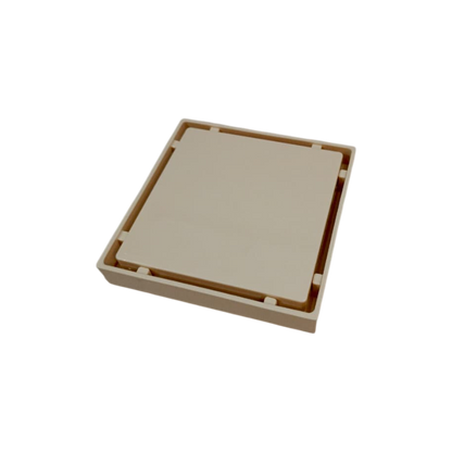 Premium 6x6" Inch Tile Floor Drain in ABS Plastic | Colours White, Black & Ivory