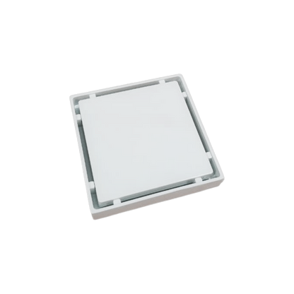 Premium 6x6" Inch Tile Floor Drain in ABS Plastic | Colours White, Black & Ivory