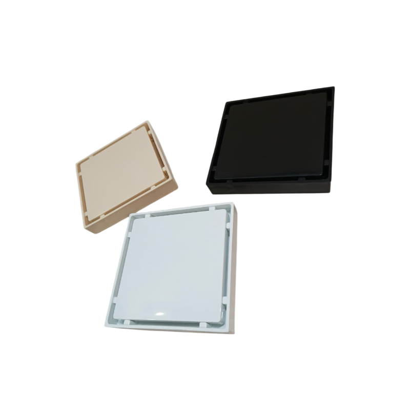 Premium 6x6" Inch Tile Floor Drain in ABS Plastic | Colours White, Black & Ivory