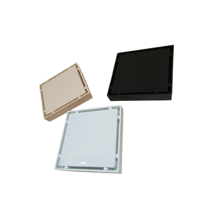 Premium 6x6" Inch Tile Floor Drain in ABS Plastic | Colours White, Black & Ivory
