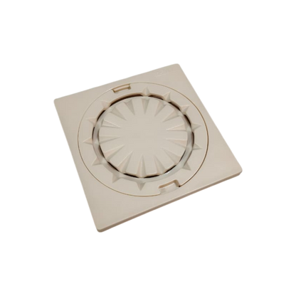 Premium 6x6" Inch Floor Drain in ABS Plastic | Colours White, Black & Ivory