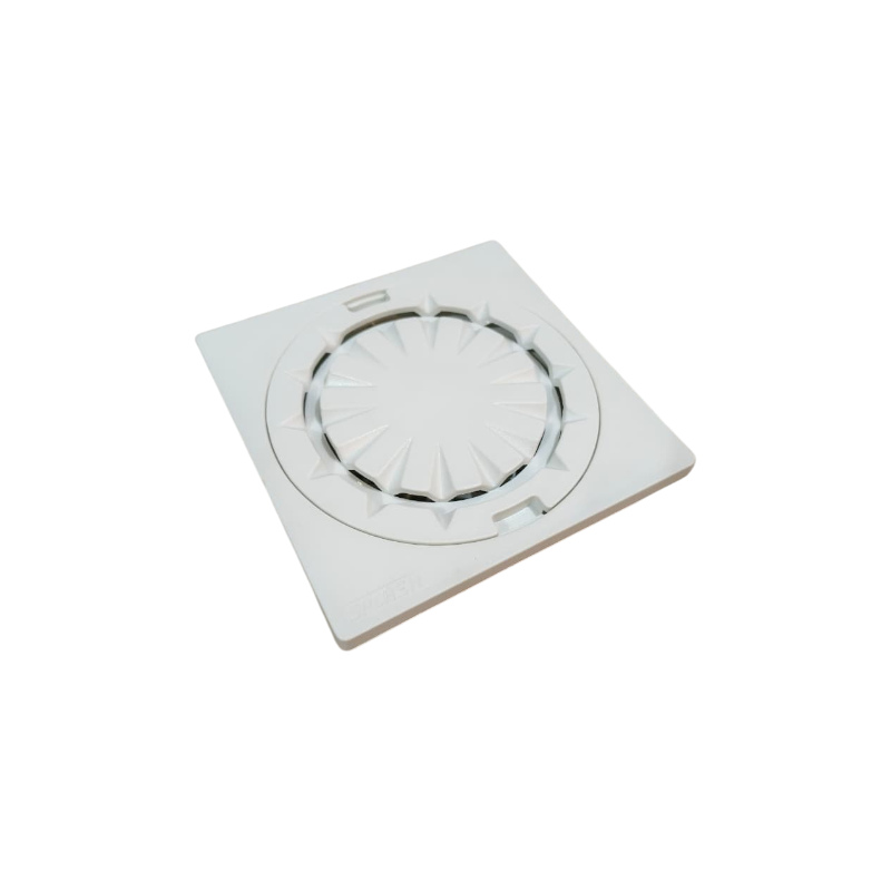 Premium 6x6" Inch Floor Drain in ABS Plastic | Colours White, Black & Ivory