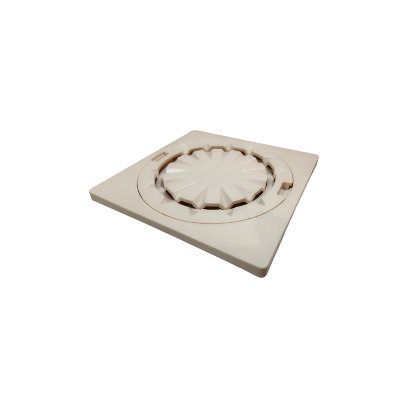 Premium 6x6" Inch Floor Drain in ABS Plastic | Colours White, Black & Ivory