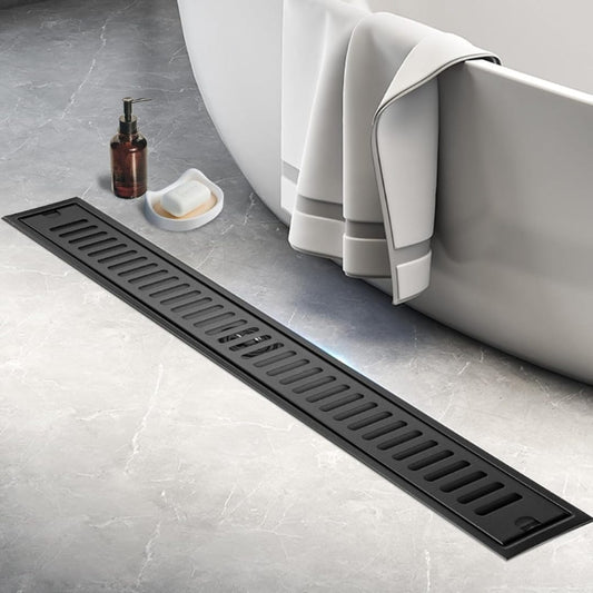 16" | 24" inches Premium Linear Floor Drain in SUS 304 Stainless Steel for Bathroom, Showers, Wash Area | Silver, Matt Black, Gun Grey, Golden