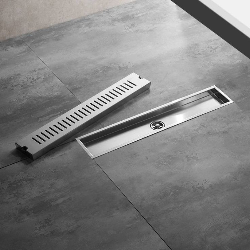 16" | 24" inches Premium Linear Floor Drain in SUS 304 Stainless Steel for Bathroom, Showers, Wash Area | Silver, Matt Black, Gun Grey, Golden
