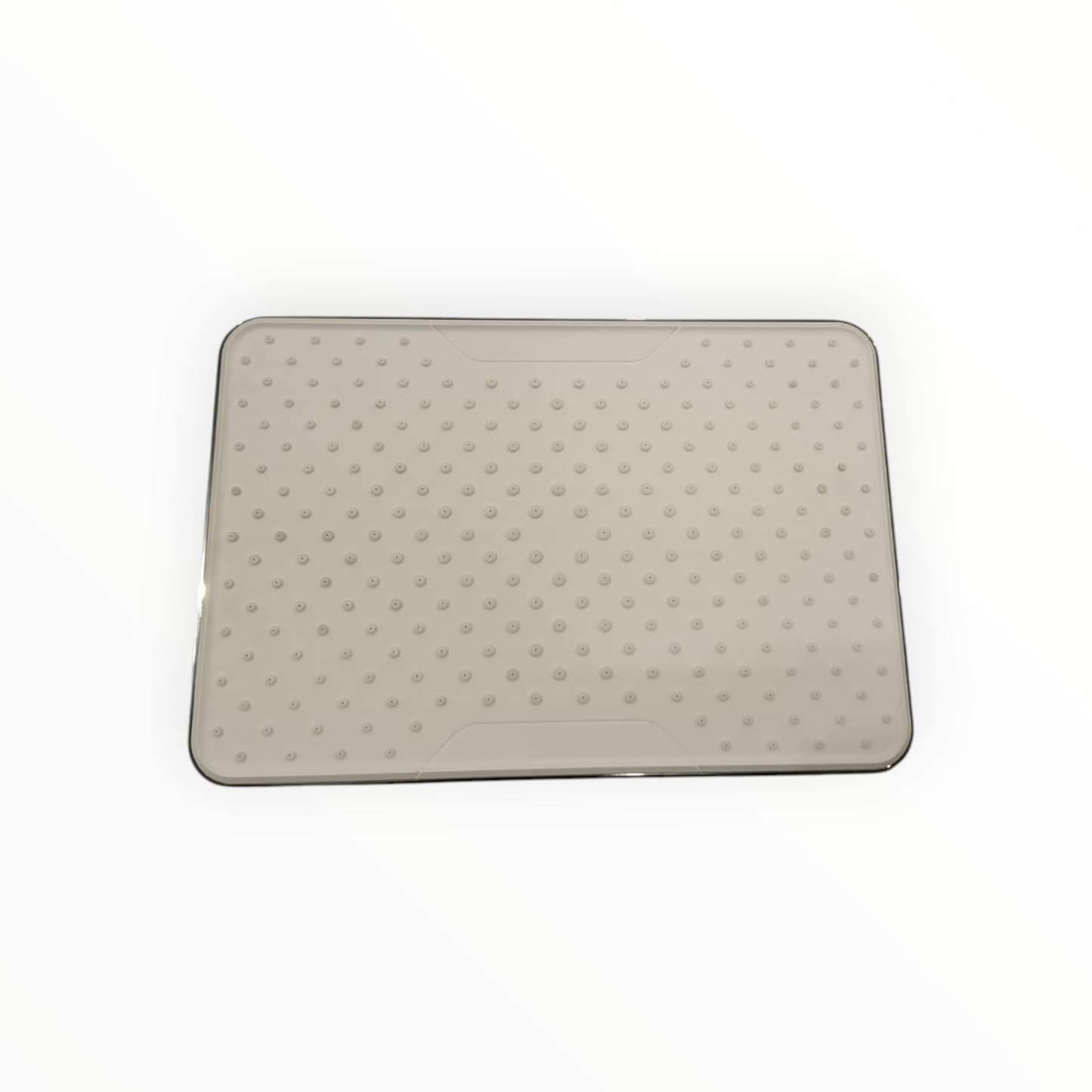 8x12" inches Bathing Shower Head in White & Chrome | Made in Durable ABS Plastic | High Pressure (Without Shower Rod)