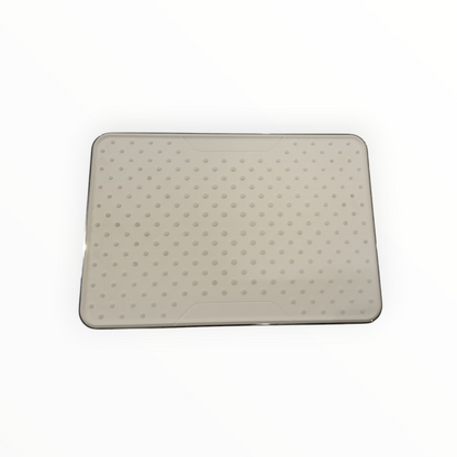 8x12" inches Bathing Shower Head in White & Chrome | Made in Durable ABS Plastic | High Pressure (Without Shower Rod)