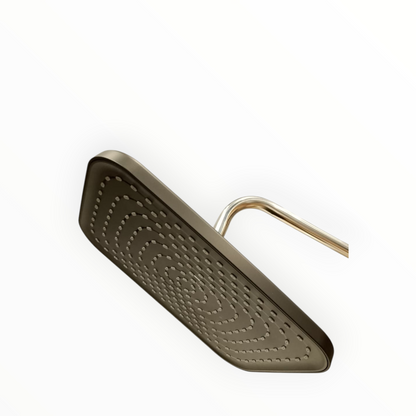 8x12" inches Bathing Shower Head in Matt Black | Made in Durable ABS Plastic | High Pressure (Without Shower Rod)