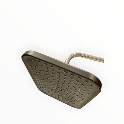 8x12" inches Bathing Shower Head in Matt Black | Made in Durable ABS Plastic | High Pressure (Without Shower Rod)