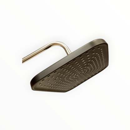 8x12" inches Bathing Shower Head in Matt Black | Made in Durable ABS Plastic | High Pressure (Without Shower Rod)