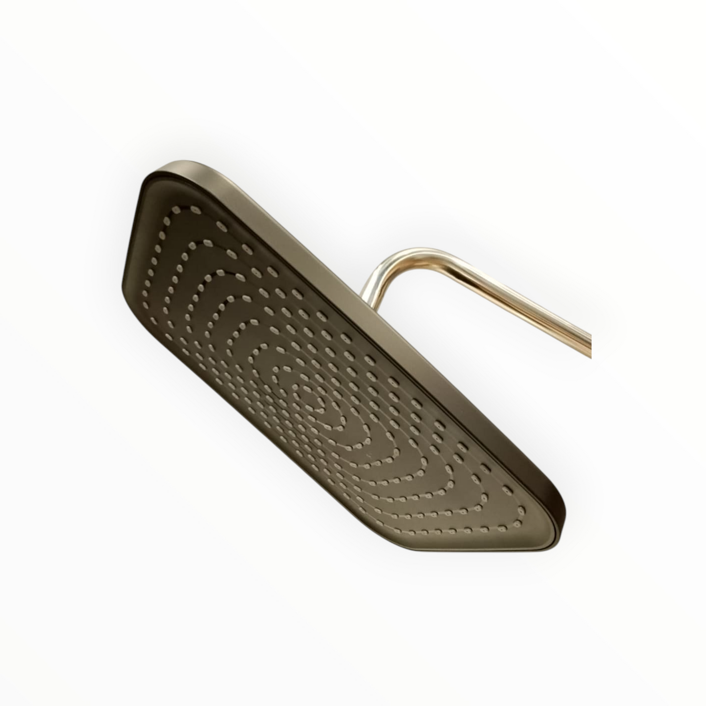 8x12" inches Bathing Shower Head in Matt Black | Made in Durable ABS Plastic | High Pressure (Without Shower Rod)