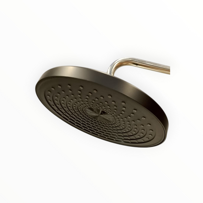 9" inches Round Bathing Shower Head in Matt Black | Made in Durable ABS Plastic | High Pressure (Without Shower Rod)