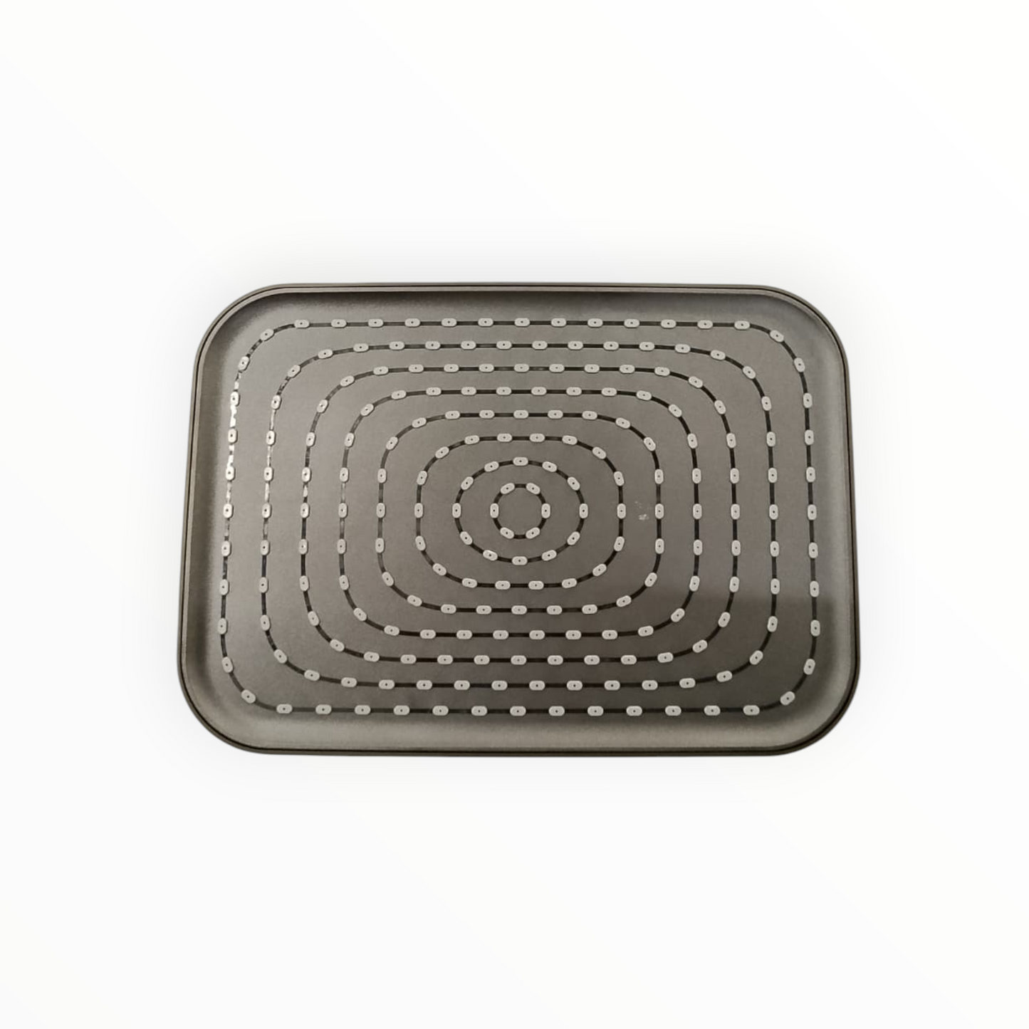 8x12" inches Bathing Shower Head in Matt Black | Made in Durable ABS Plastic | High Pressure (Without Shower Rod)