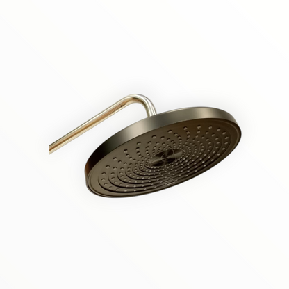 9" inches Round Bathing Shower Head in Matt Black | Made in Durable ABS Plastic | High Pressure (Without Shower Rod)