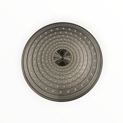 9" inches Round Bathing Shower Head in Matt Black | Made in Durable ABS Plastic | High Pressure (Without Shower Rod)
