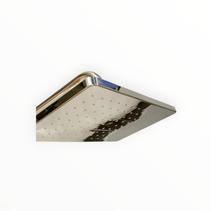 6x10" inches Bathing Shower Head in Shiny Chrome | Made in Durable ABS Plastic | High Pressure (Without Shower Rod)