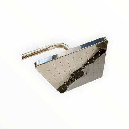 6x10" inches Bathing Shower Head in Shiny Chrome | Made in Durable ABS Plastic | High Pressure (Without Shower Rod)