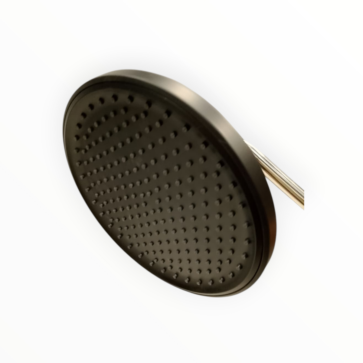 8" inches Bath Shower Head in All Black | Made in Durable ABS Plastic | High Pressure (Without Shower Rod)