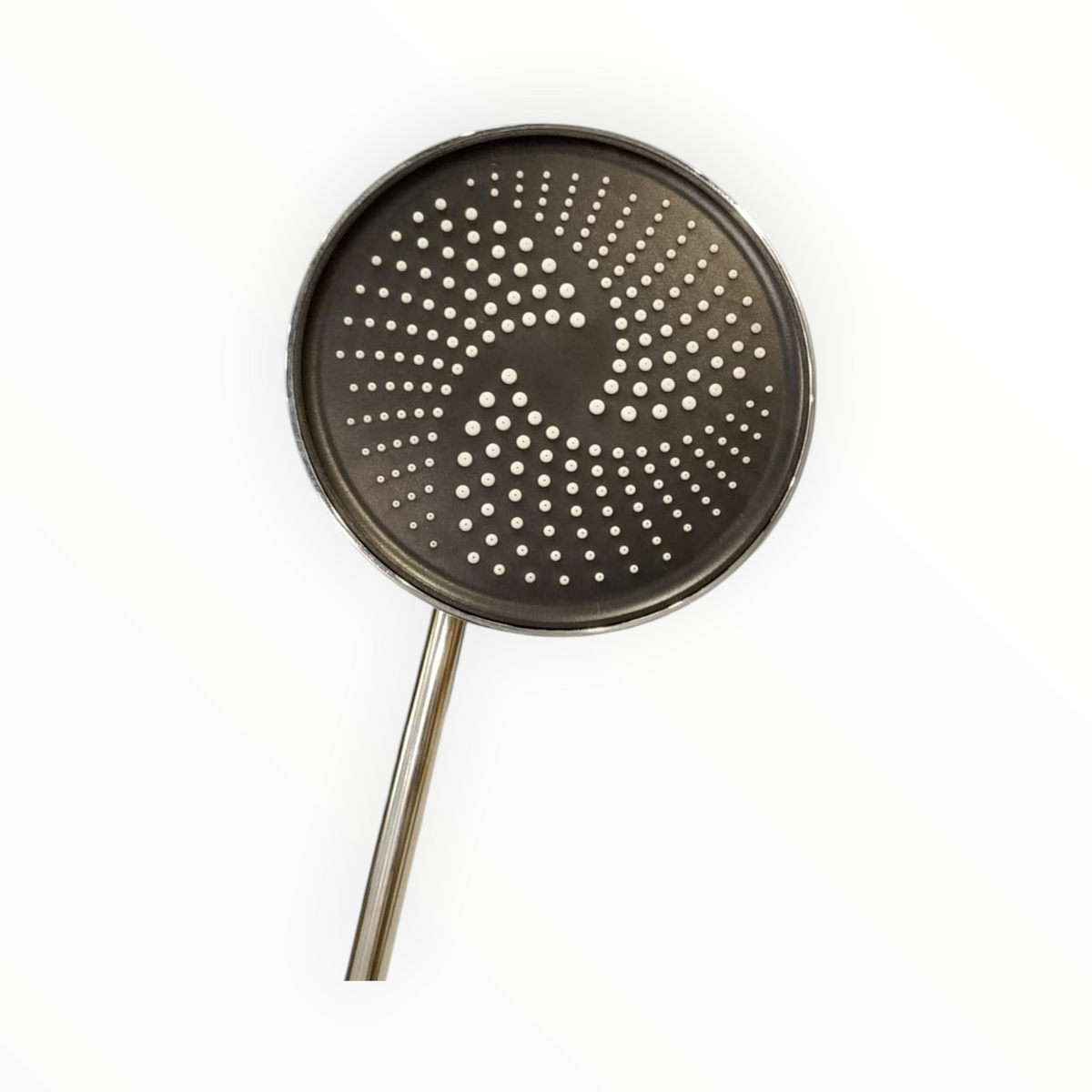 8" inches Bath Shower Head in Shiny Chrome & Black | Made in Durable ABS Plastic | High Pressure (Without Shower Rod)