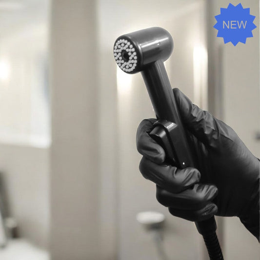 Premium Muslim Shower Head 7"inches for Bathroom and Toilets in Glossy Black | Durable ABS Plastic | High Water Pressure | Easy Installation