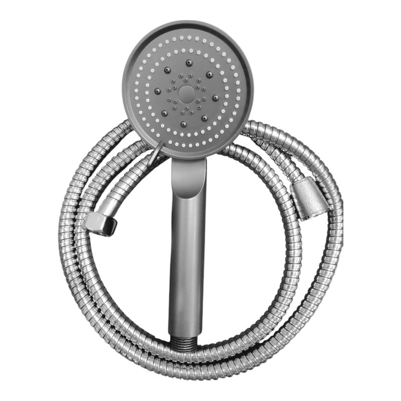 5 in 1 Hand Shower Set with Mist for Bathing in Matt Dark Grey | Durable ABS Plastic | 9" inches Head and 1.5 Meter Stainless Steel Chrome Pipe