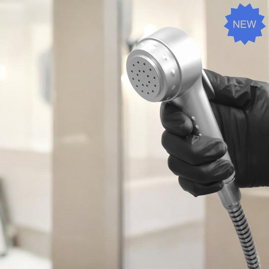 Muslim Shower Head 5"inches in Silver Matt | Durable ABS Plastic | Top Push Lever | Moderate Water Pressure | Easy Installation