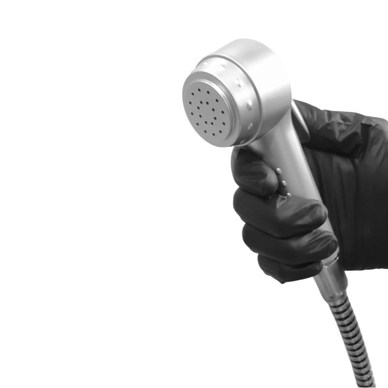 Muslim Shower Head 5"inches in Silver Matt | Durable ABS Plastic | Top Push Lever | Moderate Water Pressure | Easy Installation