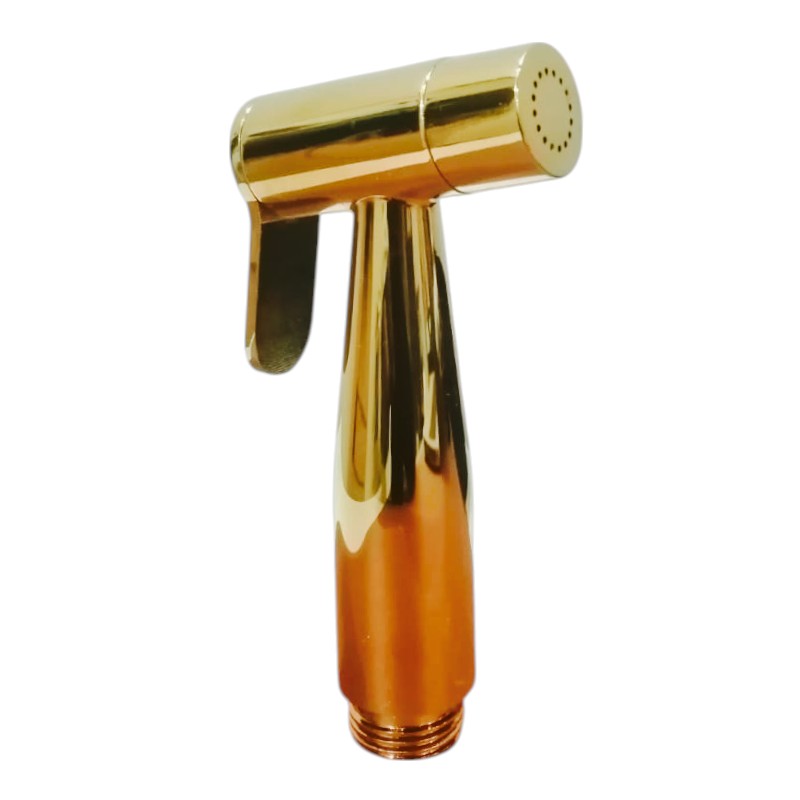 Shiny Gold Heavy Duty Stainless Steel Muslim Shower Set 5"inches Head + 1.2 Meter Pipe | High Water Pressure | Easy Installation | Bathroom and Toilets