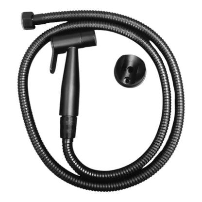 Matt Black Heavy Duty Stainless Steel Muslim Shower Set 5"inches Head + 1.2 Meter Pipe | High Water Pressure | Easy Installation | Bathroom and Toilets