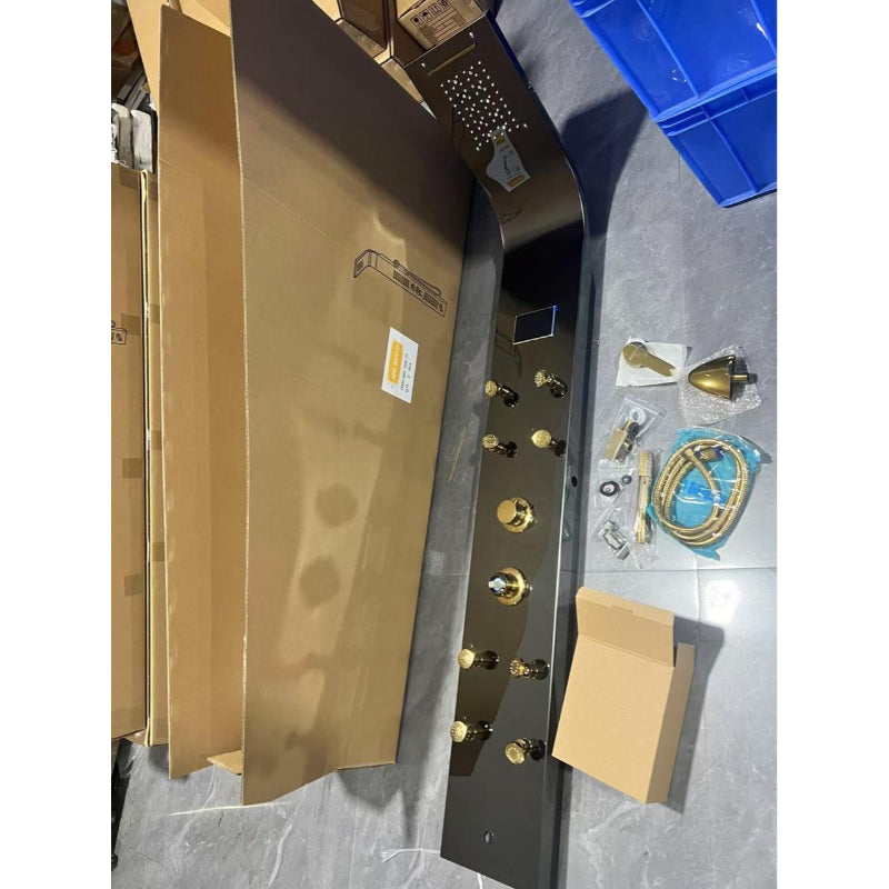 Luxury LED Shower Panel 5 in 1 with Hand Shower in Stainless Steel