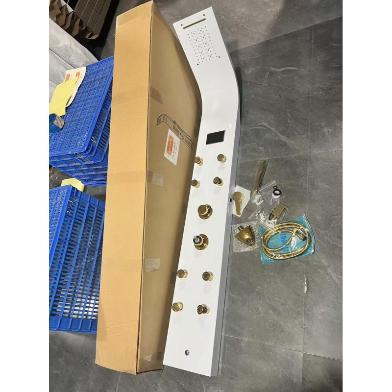 Luxury LED Shower Panel 5 in 1 with Hand Shower in Stainless Steel
