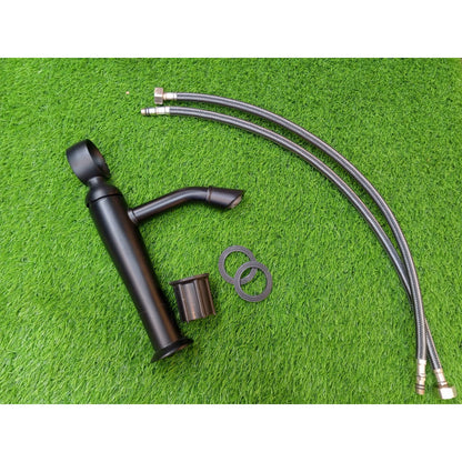 Top Ring Wash Basin Faucet Matt Black in Stainless Steel  | Hot and Cold Mixer | Easy to Install