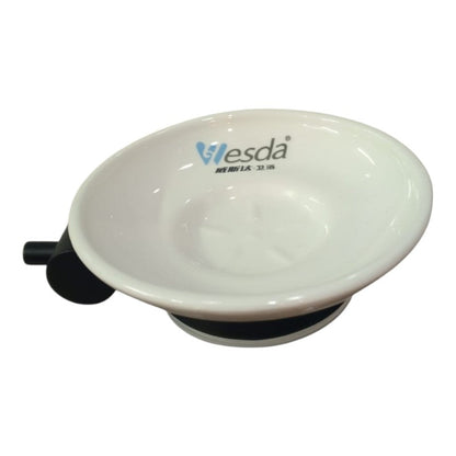 Wesda Soap Holder Stainless Steel with Ceramic Plate in Matt Black
