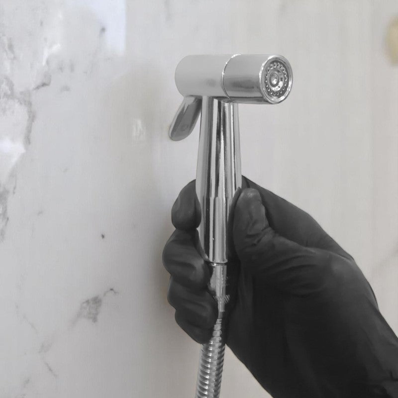 Elegant 5 Inch Shiny Chrome Muslim Shower Set | Reliance Sanitary