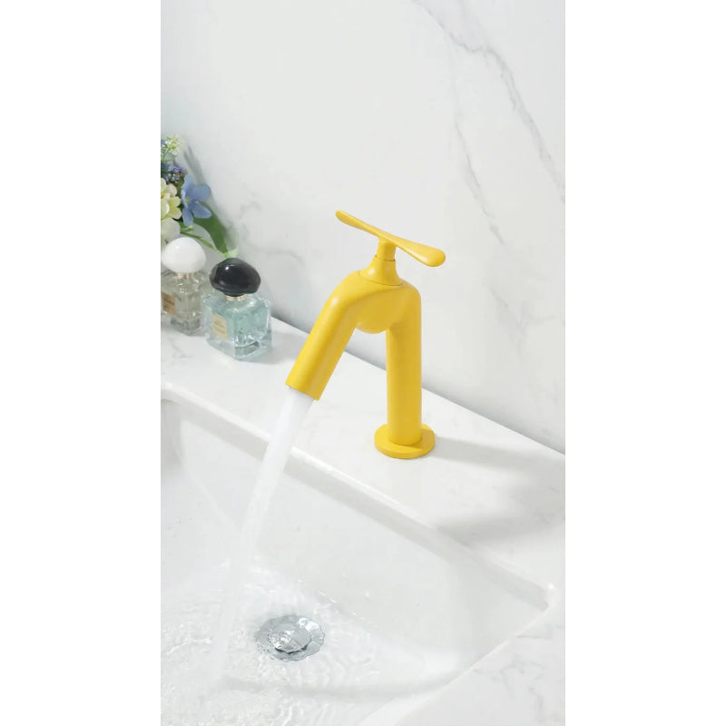 Fancy Basin Mixer in Brass | Hot and Cold Mixer