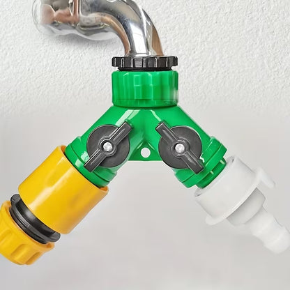 2-Way Nozzle for Pipe Connection 1/2" Size | Connect Hose Pipe for Gardens, Lawns and More | Made in Durable ABS Plastic | East to Install