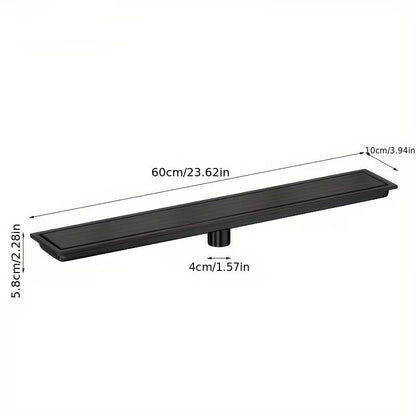 Tile Insert Linear Floor Drain in Stainless Steel
